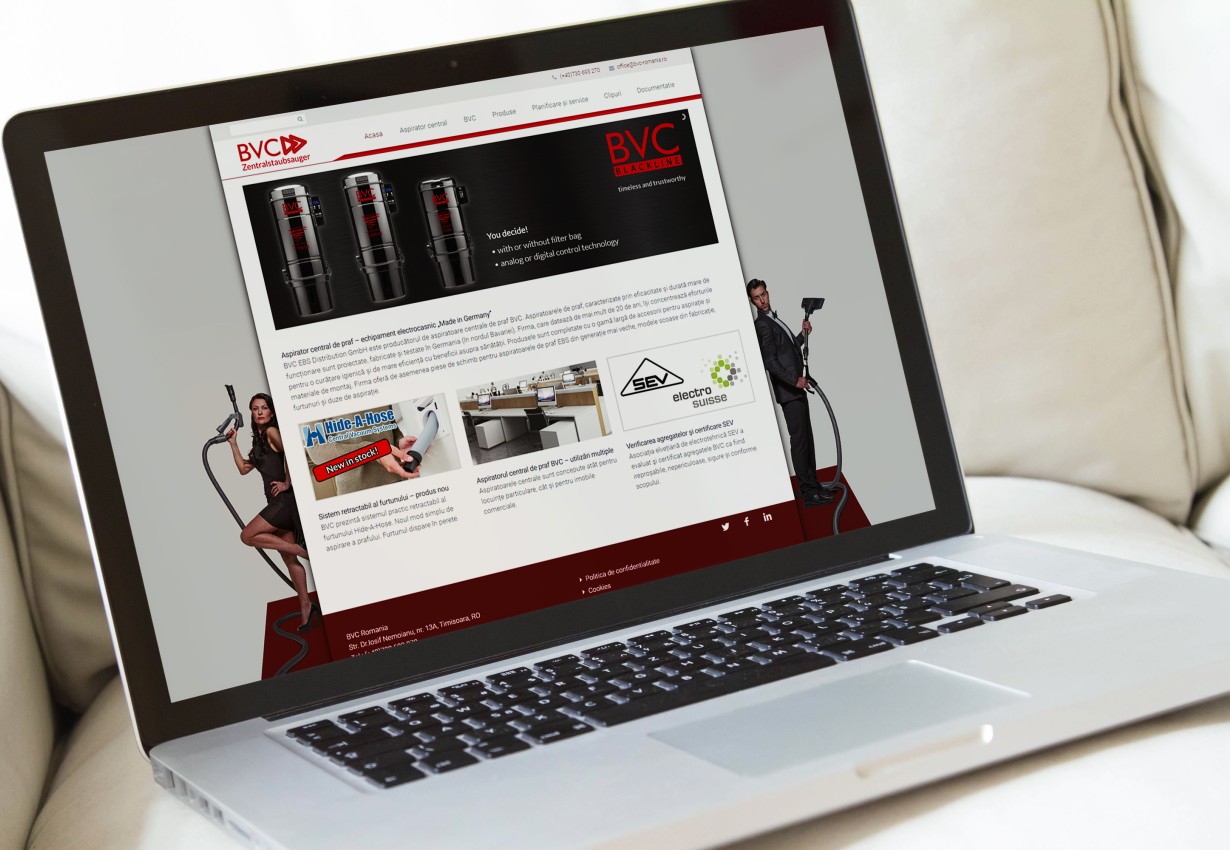 Web applications - Presentation website for BVC Romania