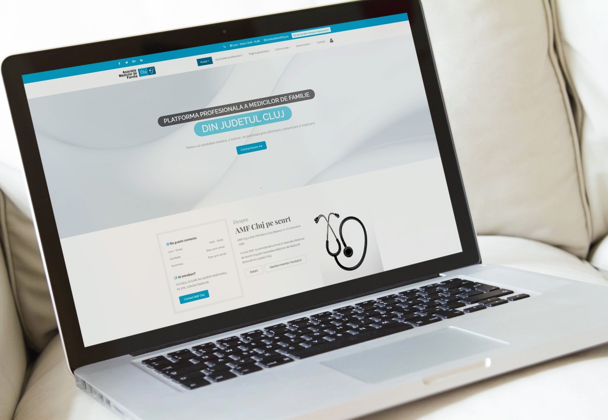 Web applications - Presentation website of the Cluj Family Physicians Association
