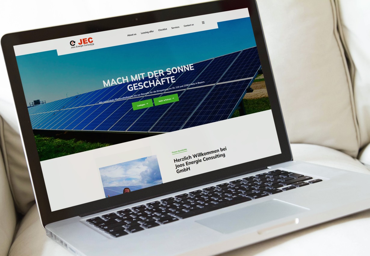 Web applications - Solar energy company presentation website