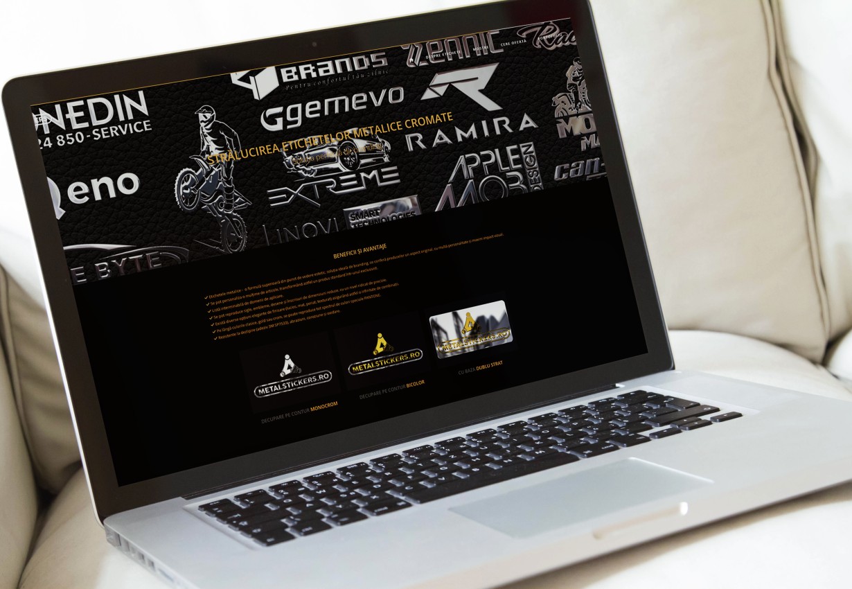 Web applications - Presentation website for metal labels services and products